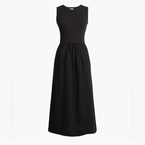 J. Crew Factory Dresses & Skirts - J Crew Factory Ribbed-knit mixy dress CJ264 Size M NWT Black Capsule Wardrobe
